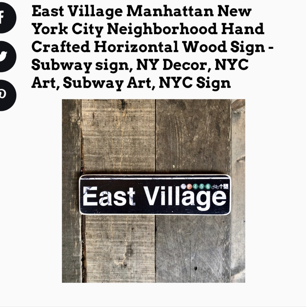 East Village, NYC wall hanging/wall decor